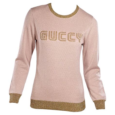 gucci pink and gold sweater|pink Gucci hoodie.